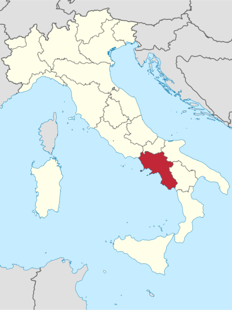 Campania Olaszország térkép